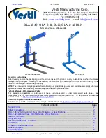 Vestil OLA-2-42 Instruction Manual preview