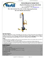 Vestil PEL-100-A-SWA Use And Maintenance Manual preview