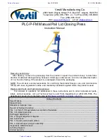 Vestil PLC-P-FM Instruction Manual preview