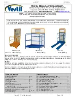 Preview for 1 page of Vestil SP Series Instruction Manual