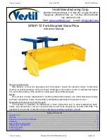 Vestil SPB-P-72 Instruction Manual preview