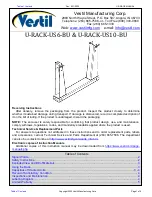 Предварительный просмотр 1 страницы Vestil U-RACK-US6-BU Manual