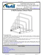 Vestil VHSR Series Quick Start Manual предпросмотр