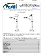 Предварительный просмотр 1 страницы Vestil WTJ-E Series Instruction Manual