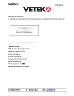 Preview for 1 page of Vetek CW263BT User Manual