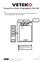 Vetek VB2-10K Manual preview