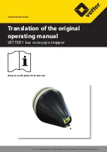 Vetter 9987076900 Translation Of The Original Operating Manual preview