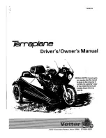 Предварительный просмотр 1 страницы Vetter Terraplane Driver'S/Owner'S Manual