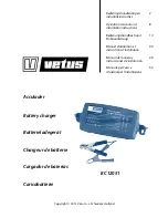 Предварительный просмотр 1 страницы Vetus BC12051 Operation Manual And Installation Instructions