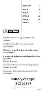 Предварительный просмотр 1 страницы Vetus BC120517 Installation Instructions And Owner'S Manual