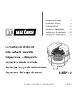 Preview for 1 page of Vetus BISEP 19 User & Installation Manual