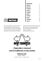 Предварительный просмотр 1 страницы Vetus BOW22024D Operation Manual And Installation Instructions