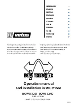 Preview for 1 page of Vetus BOW5512D Operation Manual And Installation Instructions