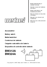 Vetus BW312A Operation Manual And Installation Instructions preview