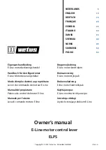 Preview for 1 page of Vetus E-Line ELPS Owner'S Manual