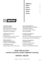 Preview for 1 page of Vetus EHPJSTA-RECON Installation Instructions And Owner'S Manual