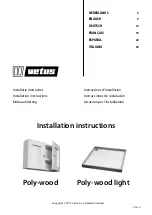 Preview for 1 page of Vetus Poly-wood Installation Instructions Manual