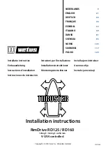 Vetus RimDrive RD125 Installation Instructions Manual preview