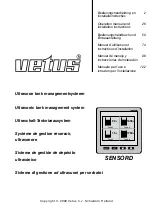 Preview for 1 page of Vetus SENSORD Operation Manual And Installation Instructions