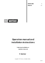 Preview for 1 page of Vetus V-docker Operation Manual And Installation Instructions