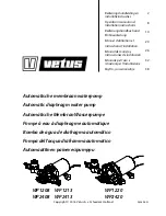 Предварительный просмотр 1 страницы Vetus WP1208 Operation Manual And Installation Instructions