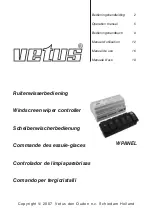 Preview for 1 page of Vetus WPANEL Operation Manual