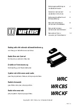 Предварительный просмотр 1 страницы Vetus WRC Operation Manual And Installation Instructions