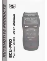 Предварительный просмотр 1 страницы Vgate ECU-PRO Vgatescan VS-890 User Manual