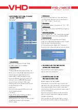 Предварительный просмотр 11 страницы VHD VHD-J1600SE Data Sheet / Manual