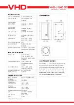 Предварительный просмотр 13 страницы VHD VHD-J1600SE Data Sheet / Manual