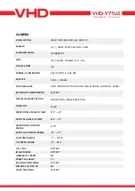 Preview for 2 page of VHD VHD-V71U2 Data Sheet / Manual