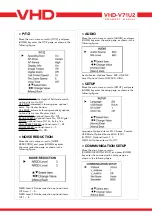 Preview for 10 page of VHD VHD-V71U2 Data Sheet / Manual