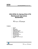 Preview for 1 page of VIA Mainboard EPIA CL10000 Operating Manuallines