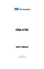 VIA Mainboard epia-n700 User Manual preview