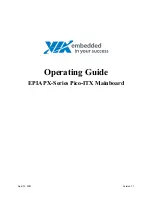 VIA Mainboard EPIA PX Series Operating Manual preview