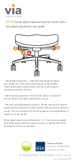 Via Seating 67C-SS Quick Manual предпросмотр