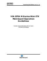 Предварительный просмотр 1 страницы VIA Technologies EPIA M-Series Mini-ITX Mainboard Operation