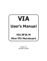 Предварительный просмотр 1 страницы VIA Technologies EPIA-M User Manual