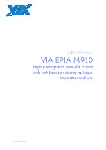 VIA Technologies EPIA-M910 User Manual preview