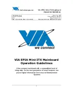 Preview for 1 page of VIA Technologies EPIA Mini-ITX Operation Manuallines