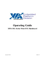 Preview for 1 page of VIA Technologies EPIA ML-Series Operating Manual