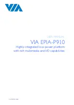 Preview for 1 page of VIA Technologies EPIA-P910 User Manual