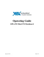 Предварительный просмотр 1 страницы VIA Technologies EPIA-PE Operating Manual