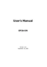 VIA Technologies EPIA-SN User Manual preview