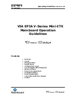 VIA Technologies EPIA V-Series Operating Manuallines предпросмотр