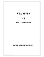 VIA Technologies MVP3 Operation Manual предпросмотр