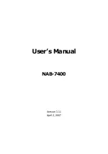 Предварительный просмотр 1 страницы VIA Technologies NAB-7400 User Manual