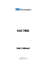 Предварительный просмотр 1 страницы VIA Technologies NAS 7800 User Manual