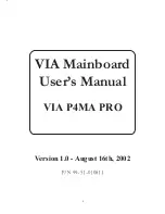 VIA Technologies P4MA PRO User Manual предпросмотр