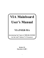 Preview for 1 page of VIA Technologies P4XB-MA User Manual